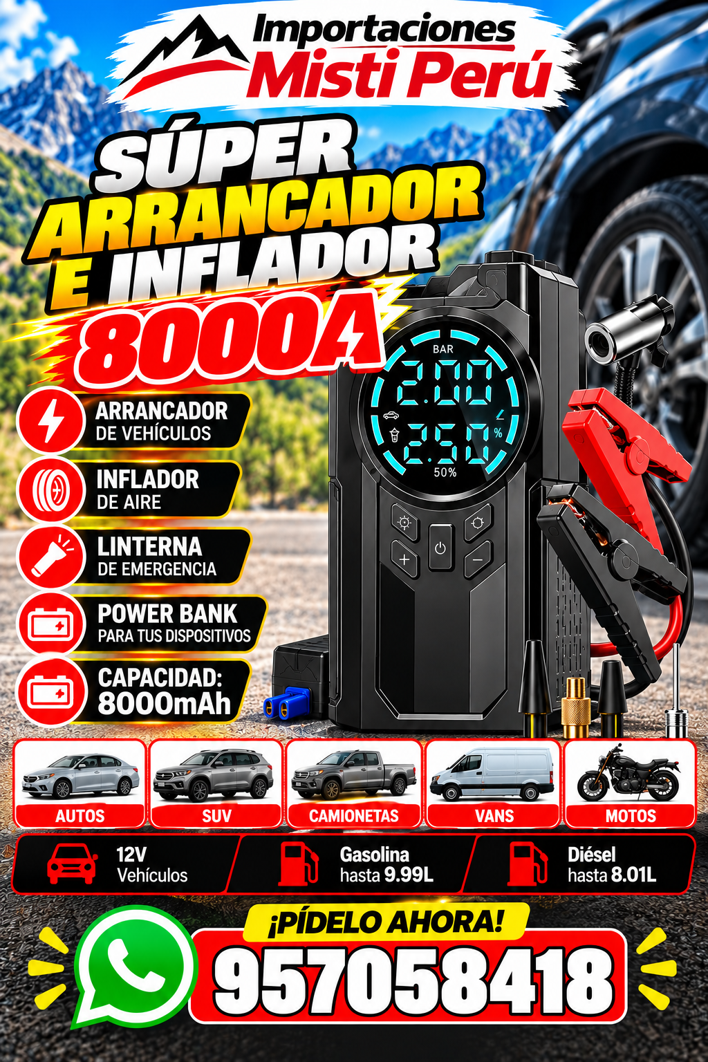 Súper arrancador 8000mAh